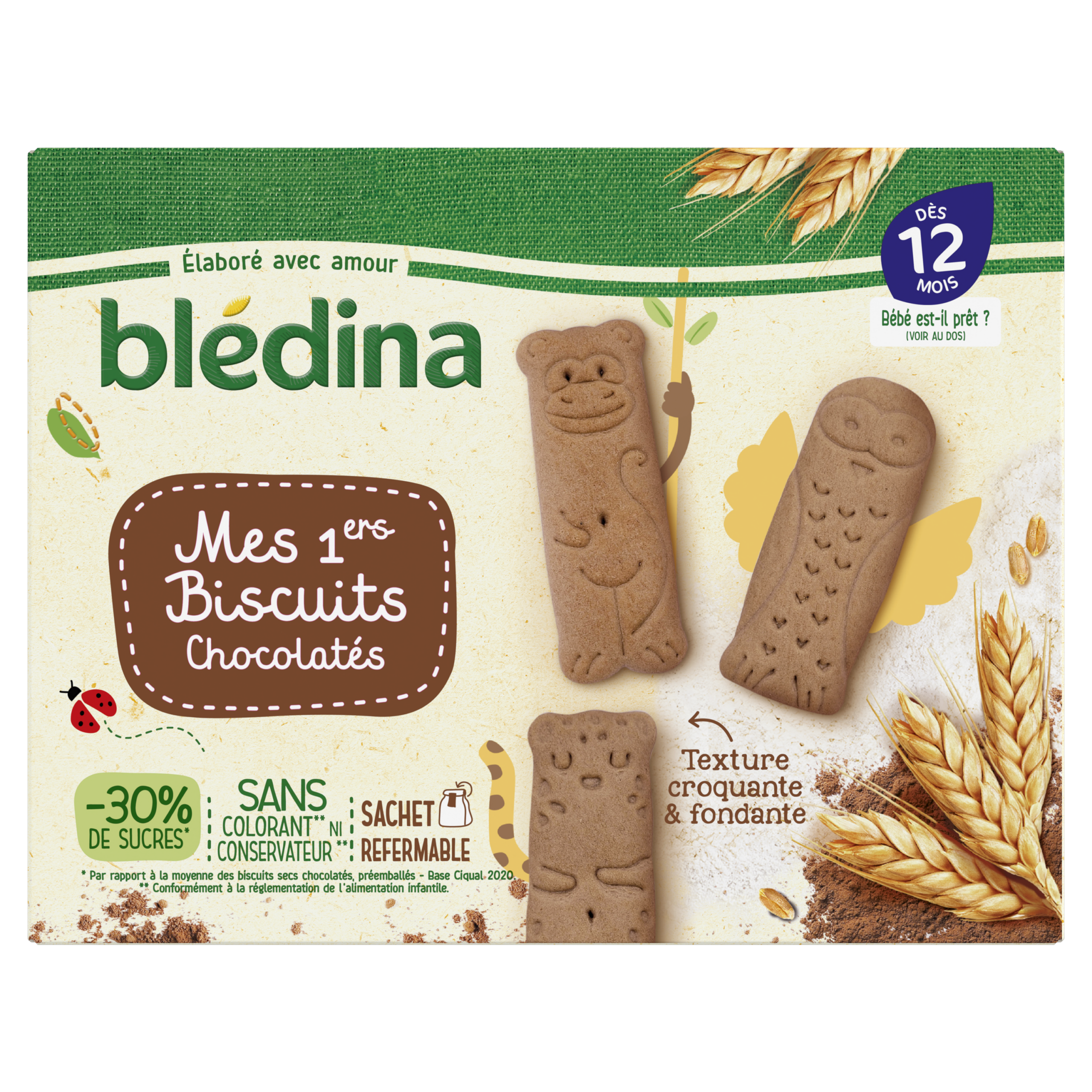 BLEDINA Mes 1ers Biscuits Chocolatés 150g Dès 12 mois